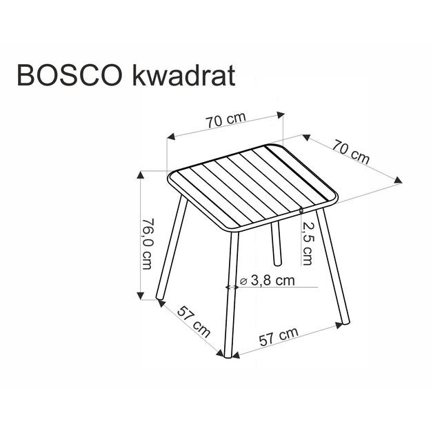BOSCO square table, black 8