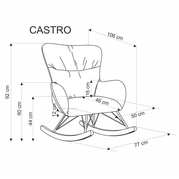 CASTRO leisure chair color: grey 3