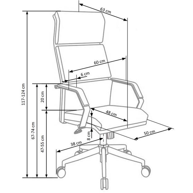 COSTA chair color: white/black 2
