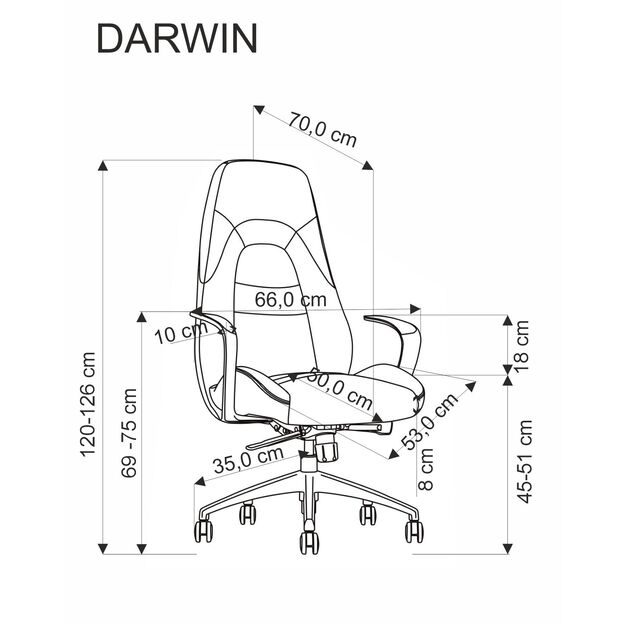 DARWIN office chair, cappuccino 4