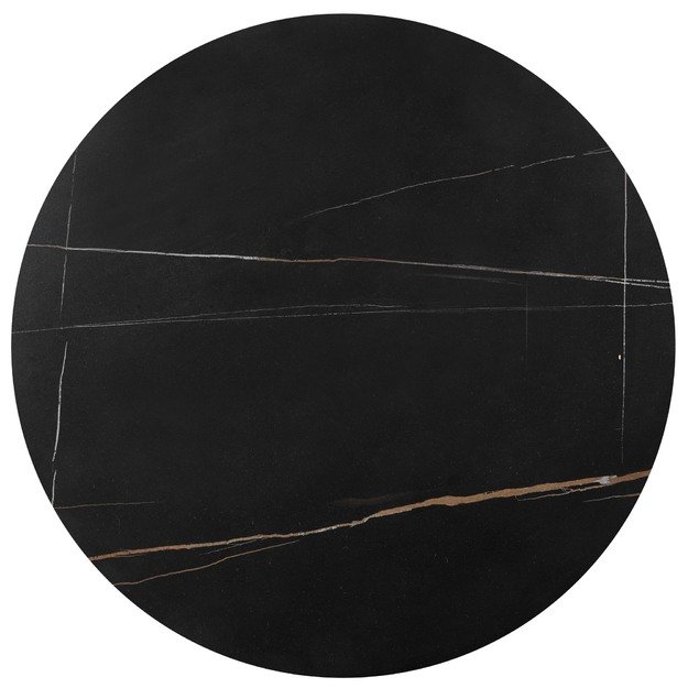 FATIMA  set of two coffee tables, black marble / gold 18