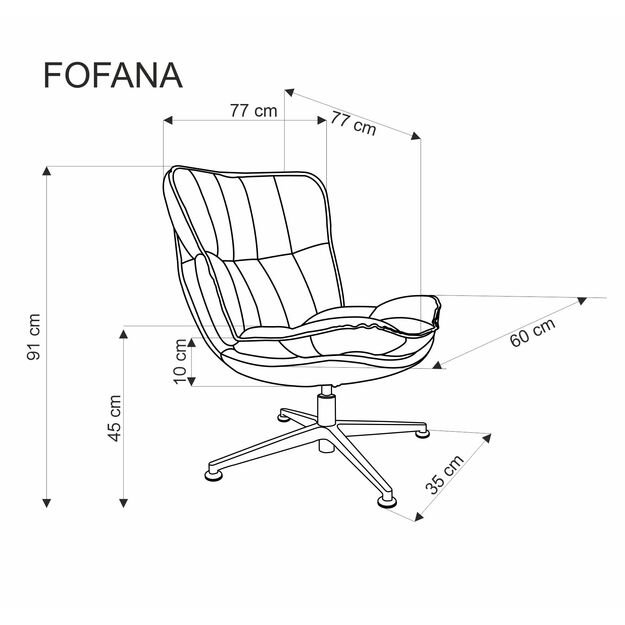 FOFANA leisure chair color: cream 12