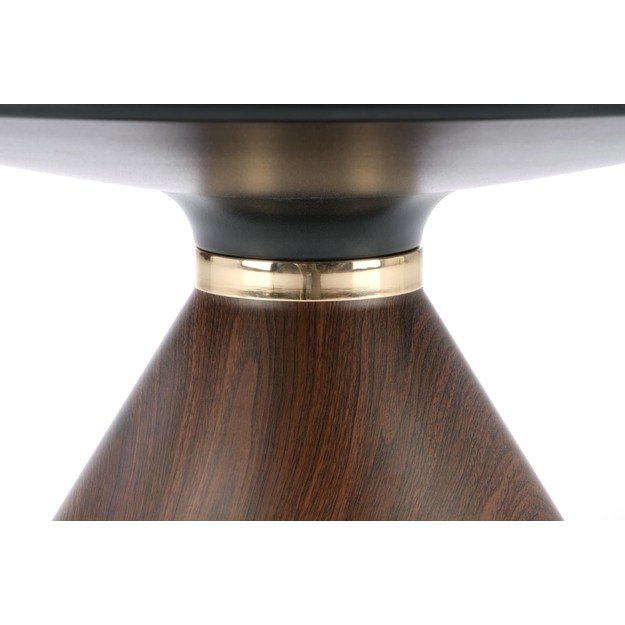 GENESIS coffee table, white marble / walnut / gold 3