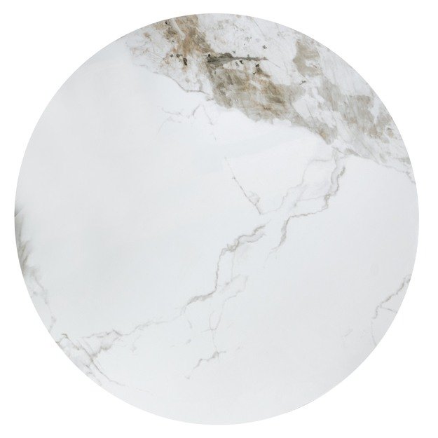 GENESIS coffee table, white marble / walnut / gold 1