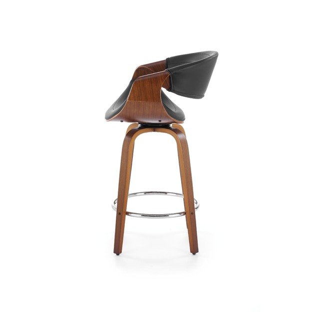 H123 bar stool, black / walnut 13