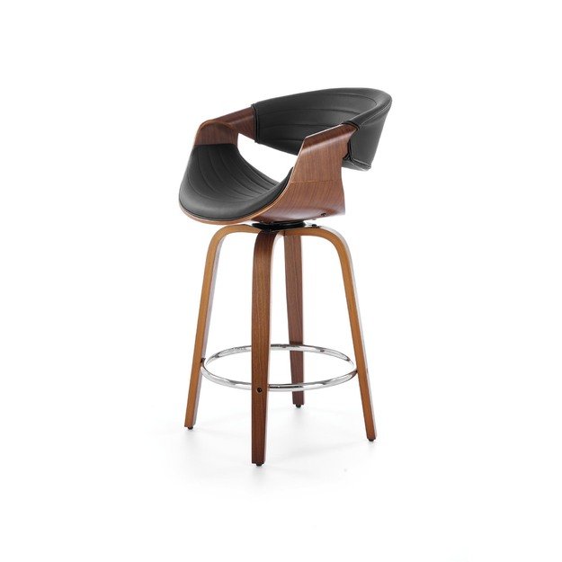H123 bar stool, black / walnut 15