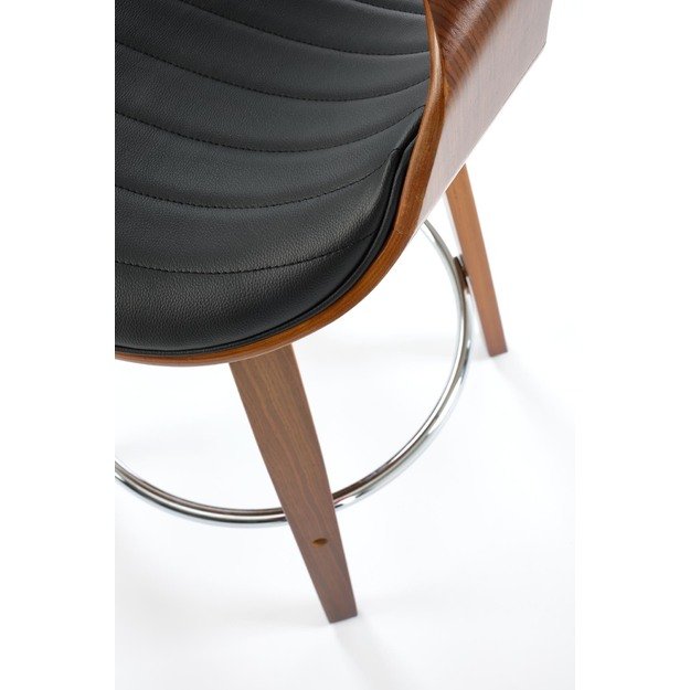 H123 bar stool, black / walnut 6