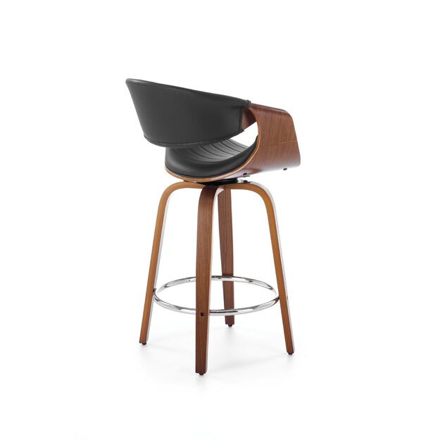 H123 bar stool, black / walnut 1