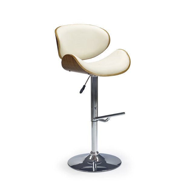 H44 bar stool color: walnut/creamy