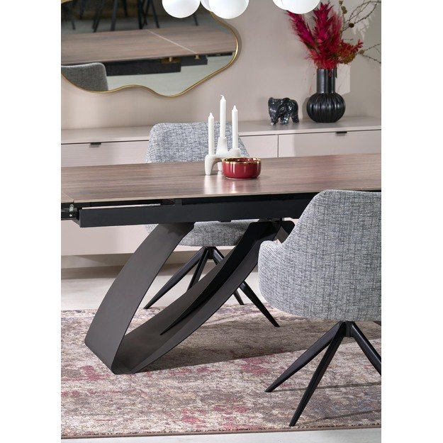 HILARIO extension table, walnut / black 5