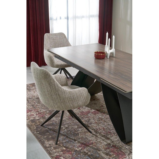 HILARIO extension table, walnut / black 3