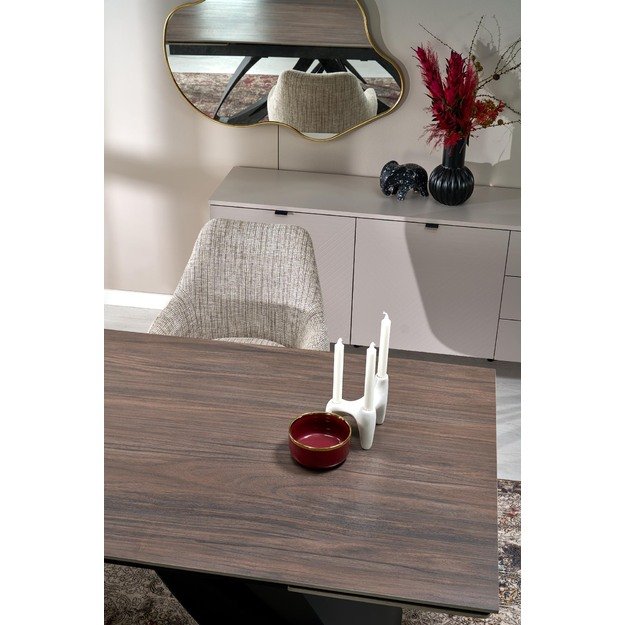 HILARIO extension table, walnut / black 2