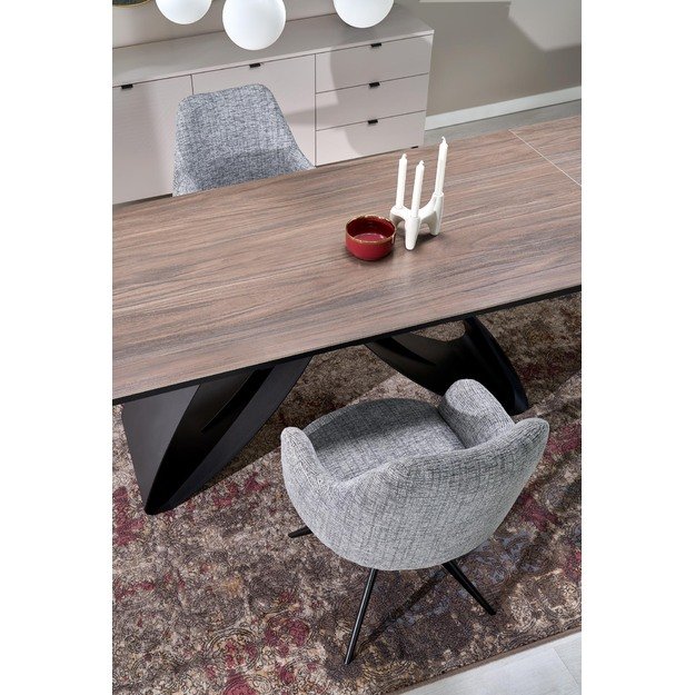 HILARIO extension table, walnut / black 4