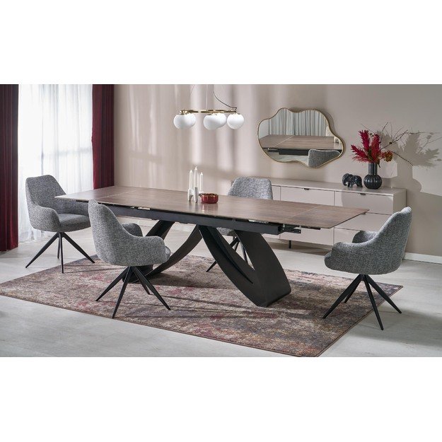 HILARIO extension table, walnut / black 7