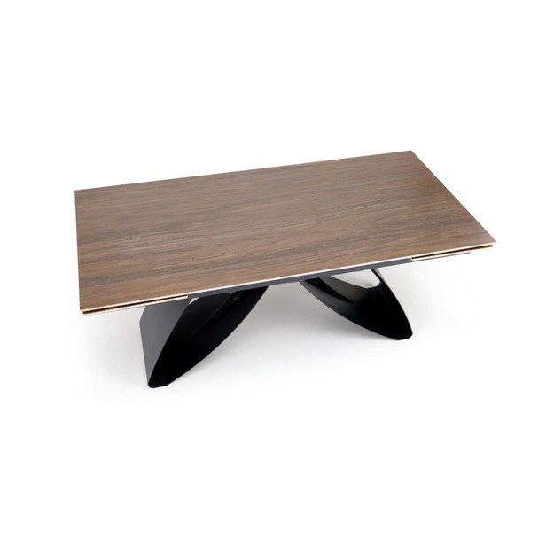 HILARIO extension table, walnut / black 16