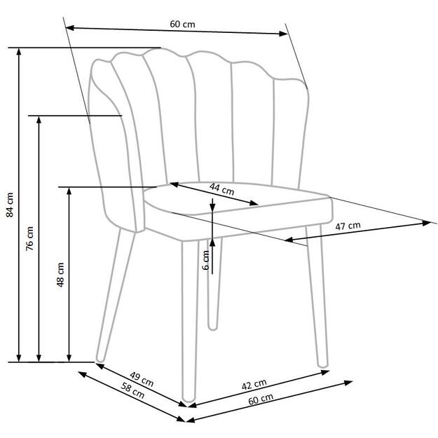 K386 chair, color: grey 12