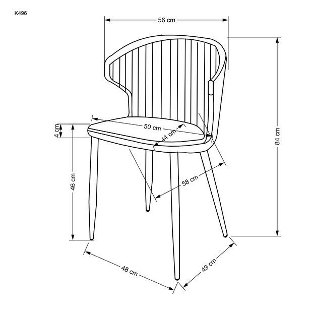 K496 chair, mustard 2