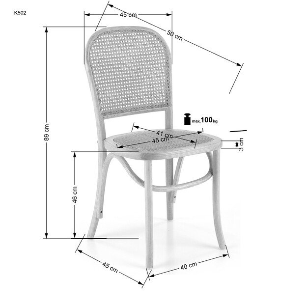 K502 chair, natural 2