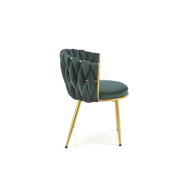 K517 chair, dark green / gold 13