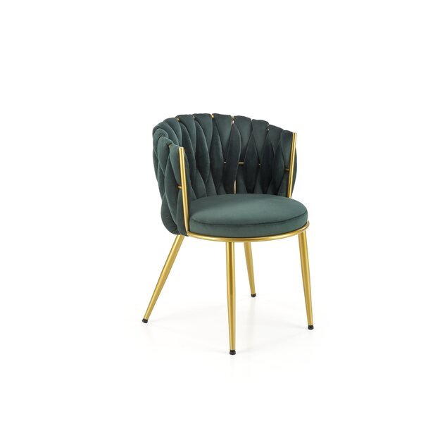 K517 chair, dark green / gold
