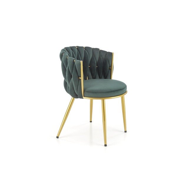 K517 chair, dark green / gold 14