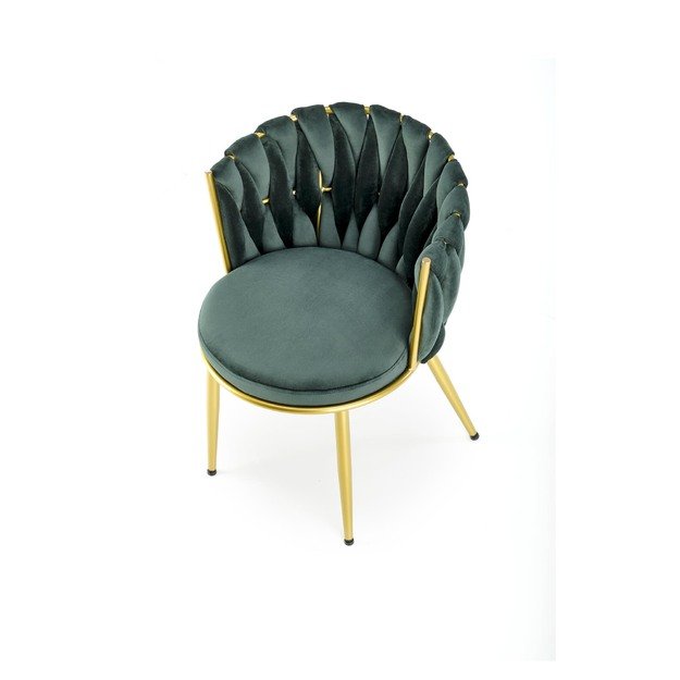 K517 chair, dark green / gold 20