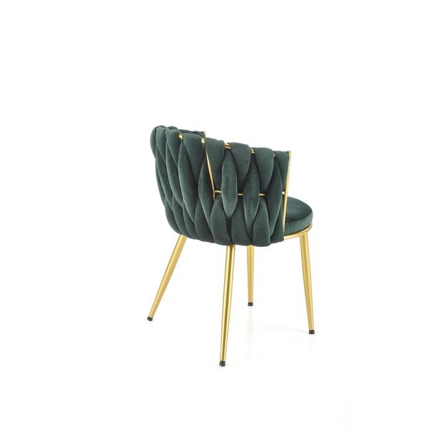 K517 chair, dark green / gold 5