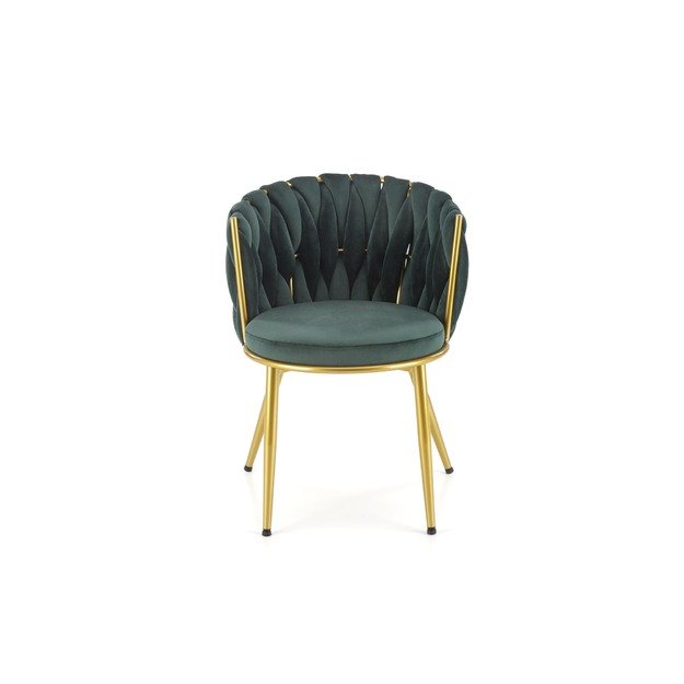 K517 chair, dark green / gold 19