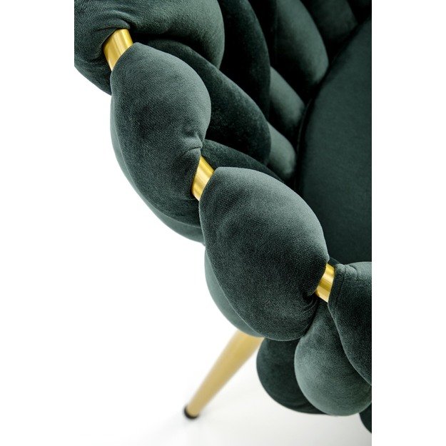K517 chair, dark green / gold 16