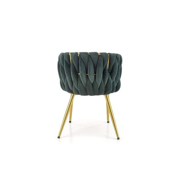 K517 chair, dark green / gold 11