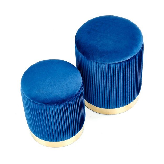 MONTY set of two stools: color: dark blue 16