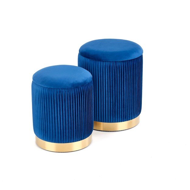 MONTY set of two stools: color: dark blue 10