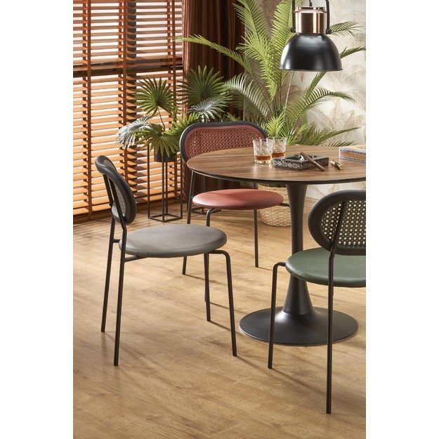 OLMO round table, walnut / black 2