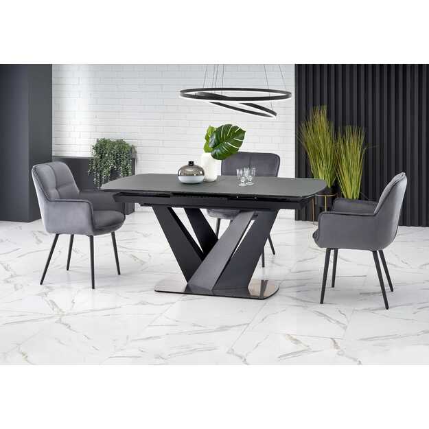 PATRIZIO table dark grey, leg black 30