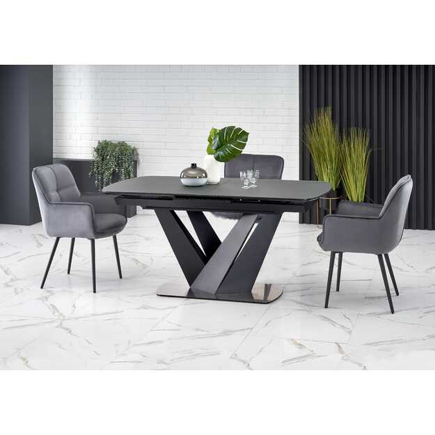 PATRIZIO table dark grey, leg black