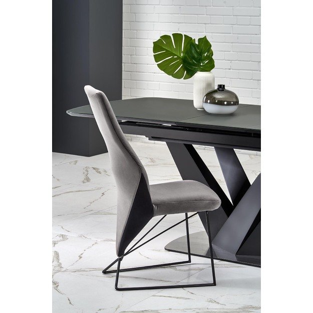 PATRIZIO table dark grey, leg black 7