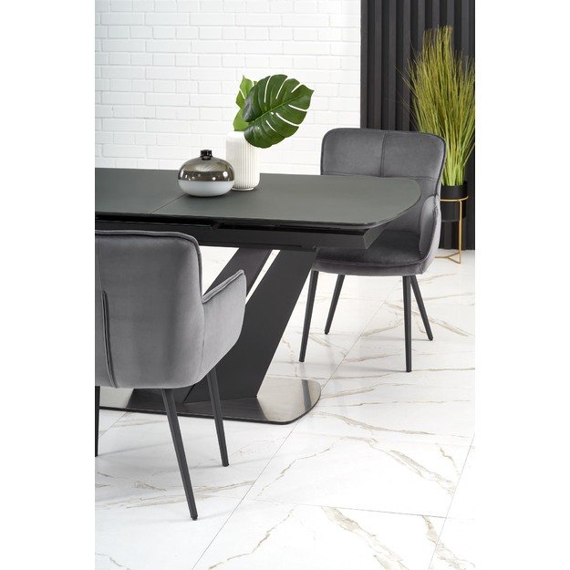 PATRIZIO table dark grey, leg black 9