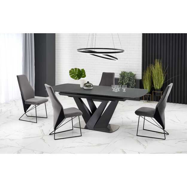 PATRIZIO table dark grey, leg black 13