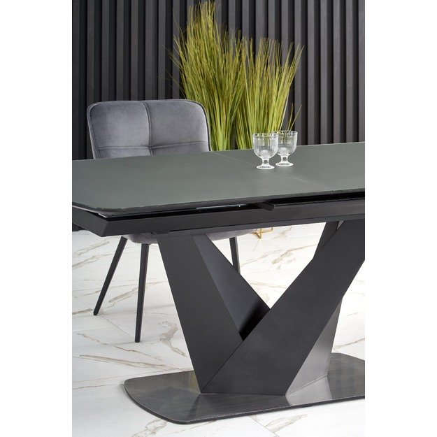 PATRIZIO table dark grey, leg black 10