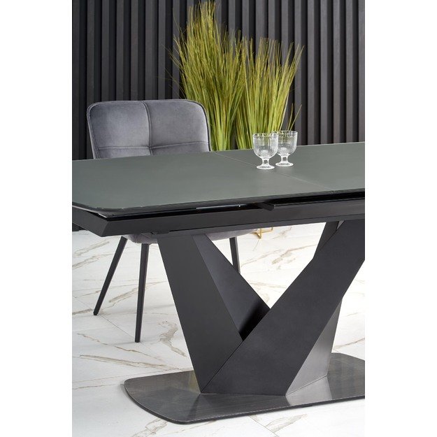 PATRIZIO table dark grey, leg black 29