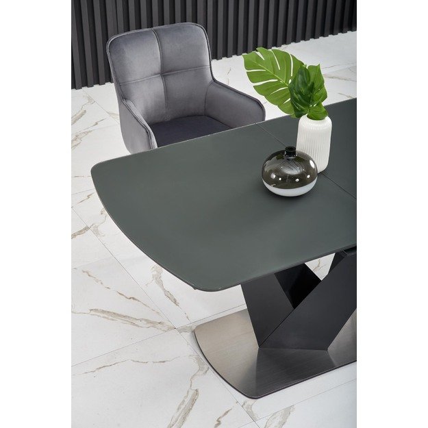 PATRIZIO table dark grey, leg black 12