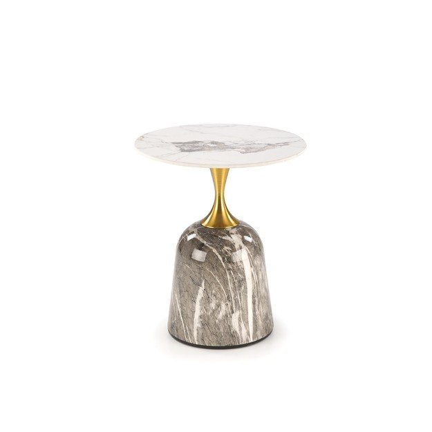 ROSA coffee table, white marble / grey marble / gold 6