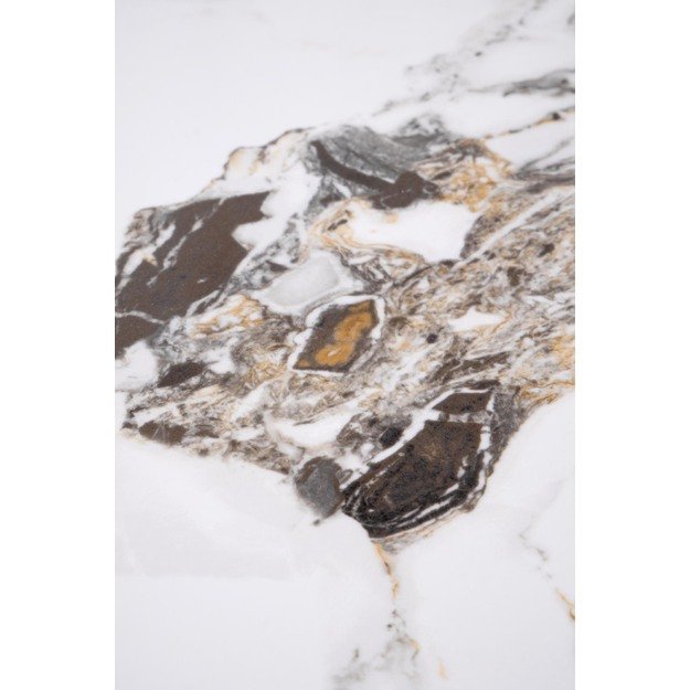 ROSA coffee table, white marble / grey marble / gold 4
