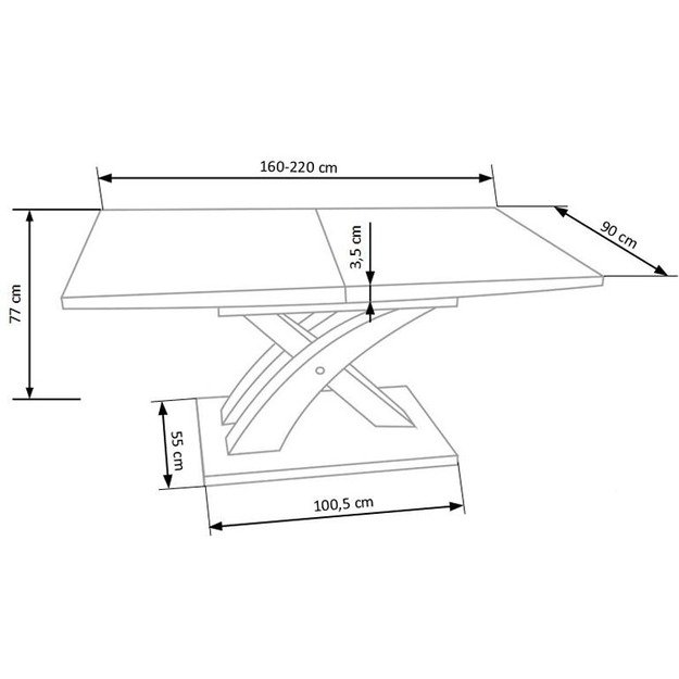 SANDOR extension table color: golden oak 3