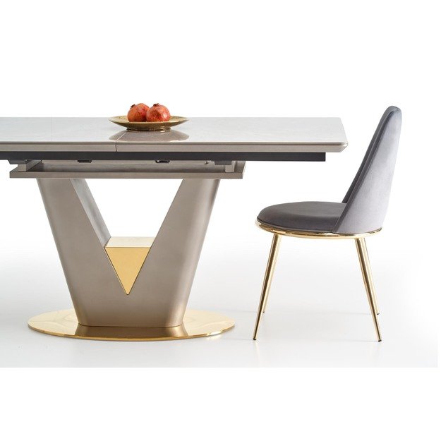 VALENTINO table light grey/gold 10