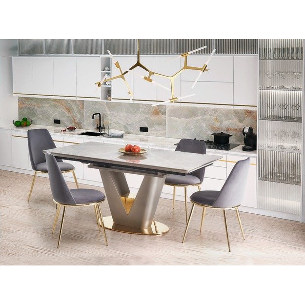VALENTINO table light grey/gold