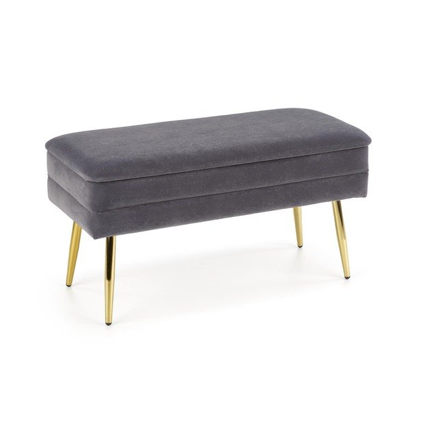 VELVA bench color: grey/gold