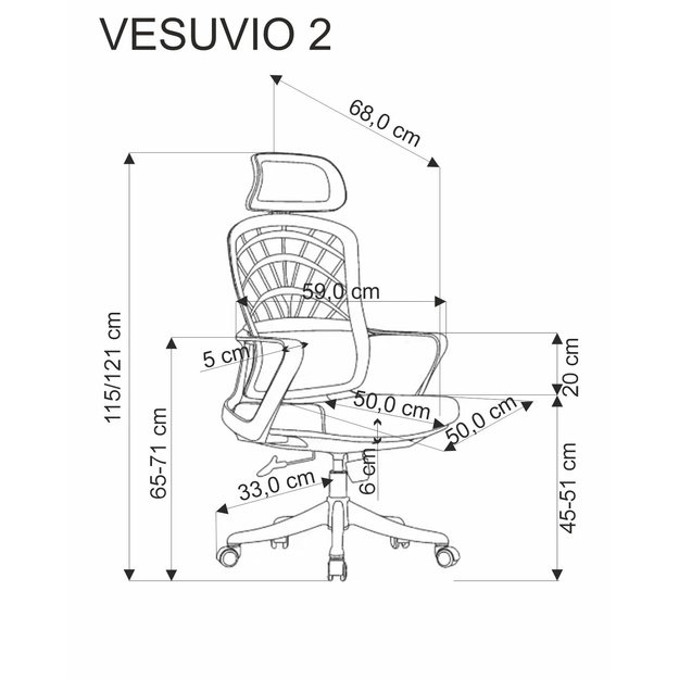 VESUVIO 2 office chair, turquoise / white