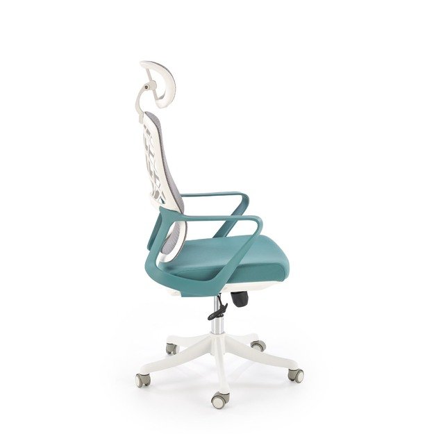 VESUVIO 2 office chair, turquoise / white 3
