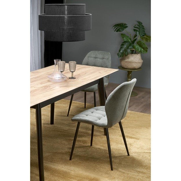 GULIAN extension table, wotan oak / black 30